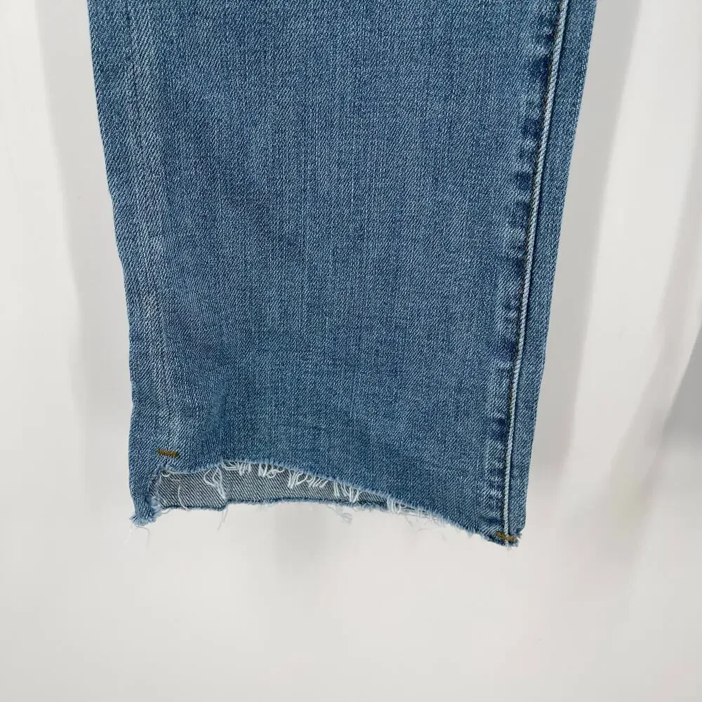 J.O.A. Jeans SZ 28 NWT Blue Denim Cutoff Cropped Cotton Stretch Just One Answer
